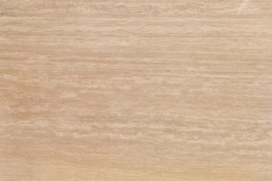 Turkish Beige Roman Travertine slab showing natural linear banding