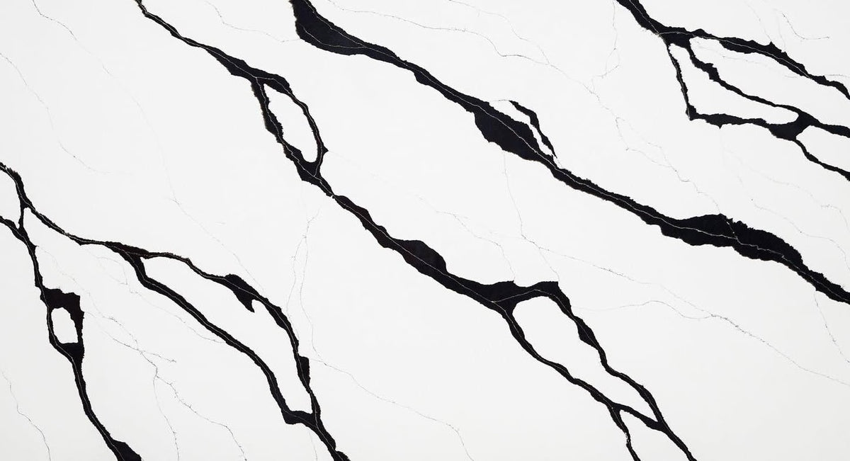 Engineered Panda White Quartz Slab