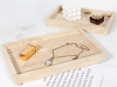 Beige Travertine Square Tray Supplier
