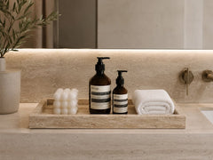 Beige Travertine Square Tray Supplier