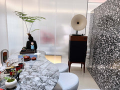 Black Inorganic Terrazzo with with White Particles