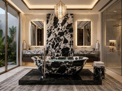 Bvlgari Black Marble Bathroom Bathtub
