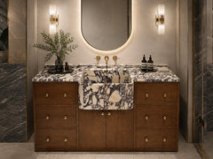 Calacatta Viola Marble Bathroom Vanity Cabinet