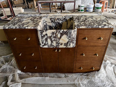 Calacatta Viola Marble Bathroom Vanity Cabinet