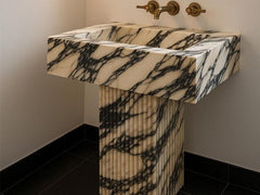Calacatta Viola Marble Integrated Standing Sink