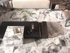 China Panda Grey Marble Slab