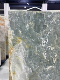 Golden Blue Onyx Marble Slab