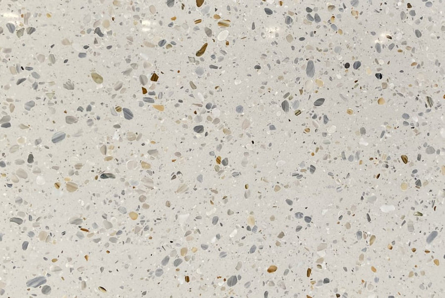 Gray Terrazzo with Colored Particles