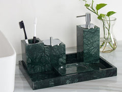 Hotel India Green Marble Bathroom Set