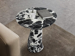 Napoleon Black Marble Side Table