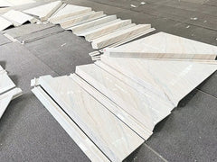 Palissandro White Marble Stair Treads
