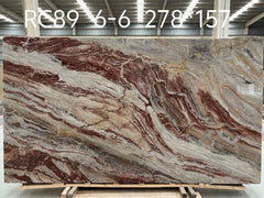 Red Arabescato Orobico Marble Slab