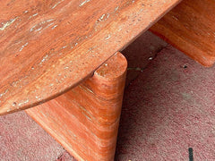 Red Travertine Dining Table