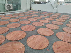 Red Travertine Round Coffee Table Top