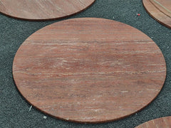 Red Travertine Round Coffee Table Top