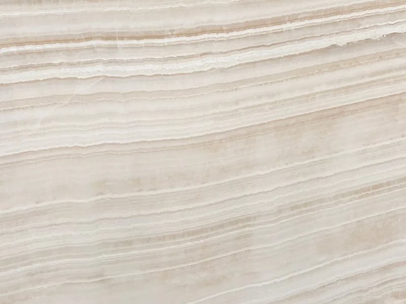 Straight White Wood Vein Onyx Marble Slab