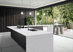 White Carrara Quartz Slab